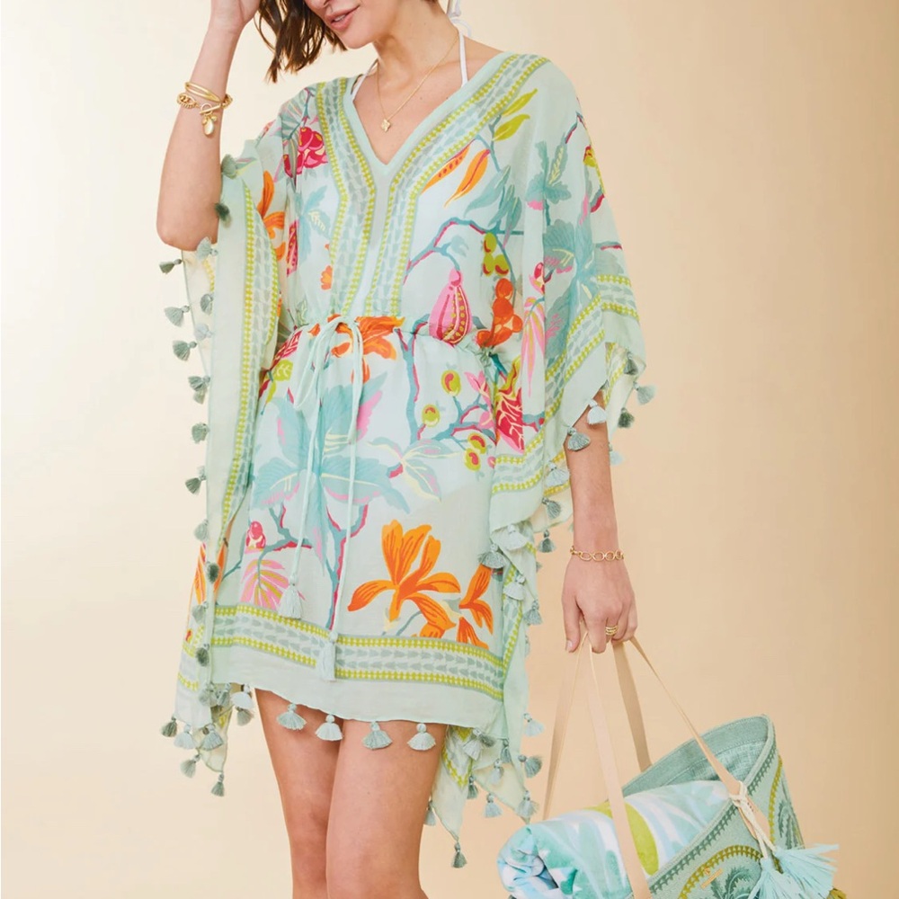 Spartina 449 Sea Foam Floral Beach Cover-Up